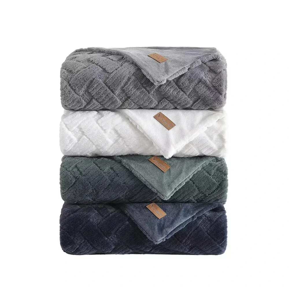 NEW Koolaburra by UGG Crystelle Textured Faux Fur Throw 50